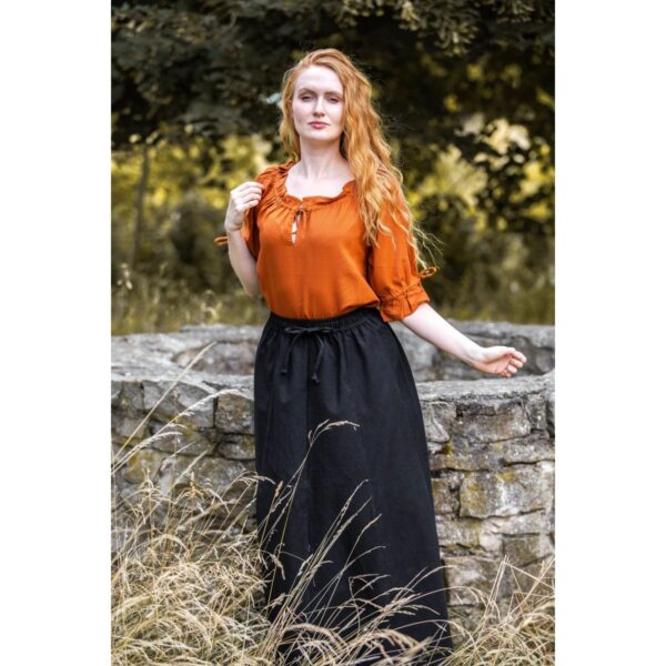 Traditional european short sleeve blouse - Rust - Image 4