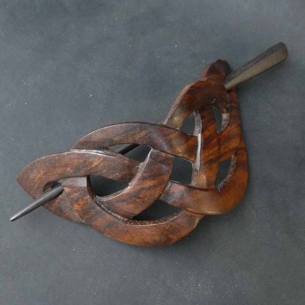 Celtic hair jewelry carved – wooden jewelry